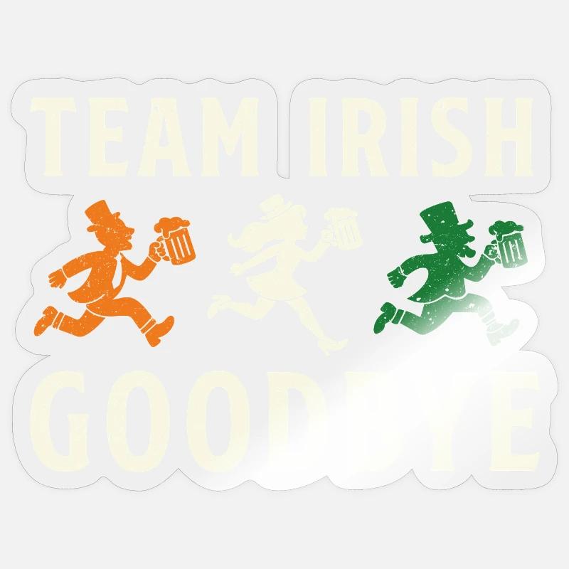 Team Irish Abschied St. Patrick's Day Sticker Größe S (10 x 10 cm)