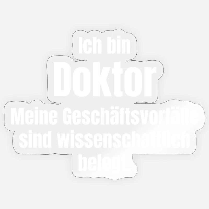 Doktor: Wissenschaftlich belegte Vorfälle - Sticker Größe S (10 x 10 cm) - Transparent glänzend
