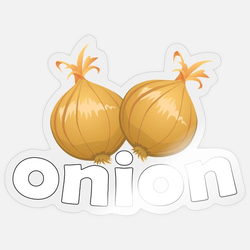 ONION - Sticker Größe S (10 x 10 cm) - Transparent glänzend