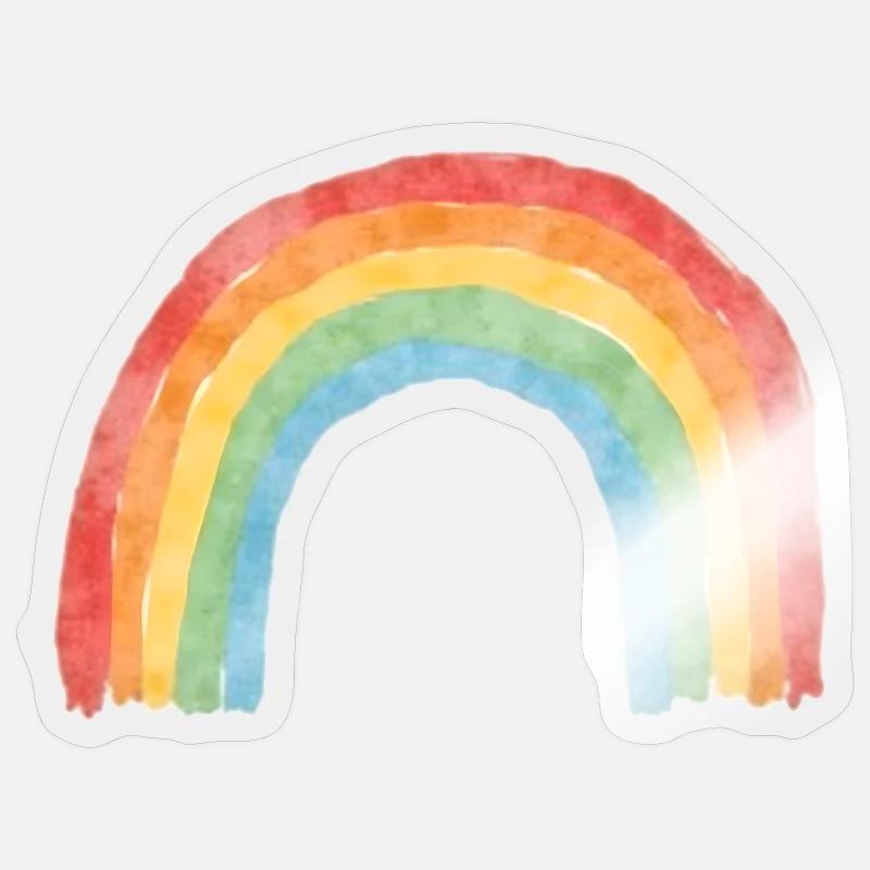 Rainbow - Sticker size S (10 x 10 cm) - transparent glossy