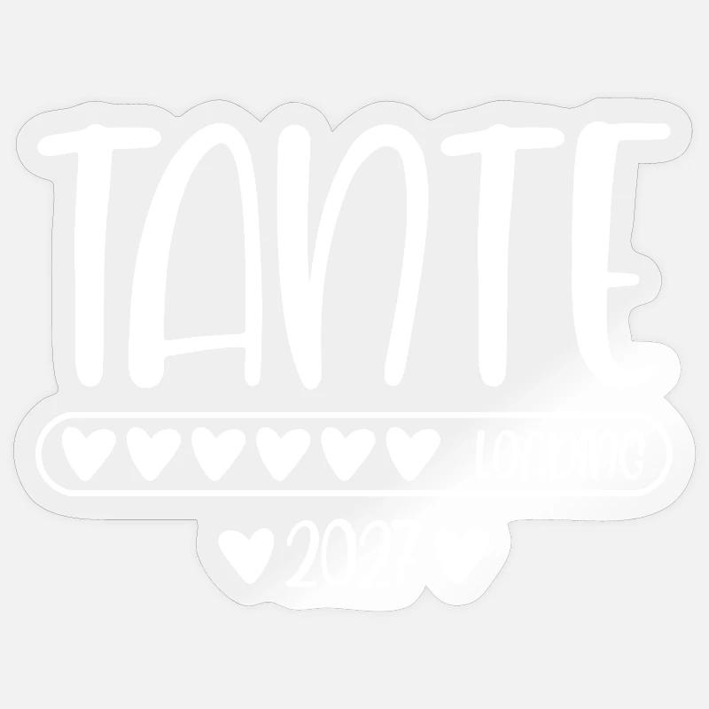 Aunt 2027 loading - Sticker size S (10 x 10 cm) - transparent glossy