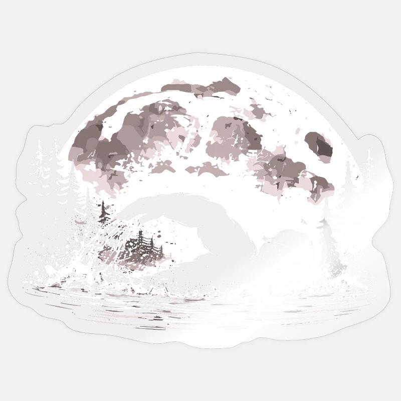 Bigfoot Float - Sticker size S (10 x 10 cm) - transparent glossy