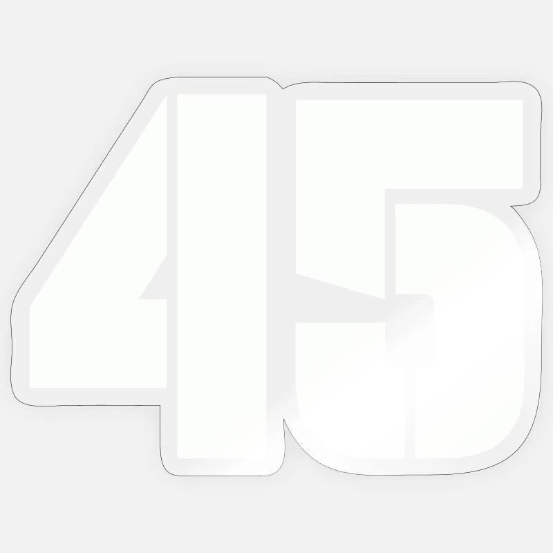 45 - Sticker Größe S (10 x 10 cm) - Transparent glänzend