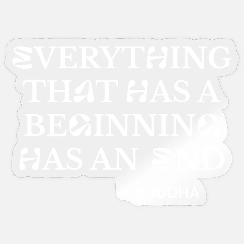 Citation du Bouddha Tee Sticker taille S (10 x 10 cm)