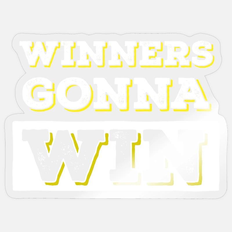 Winners going to Win Bold Typography Sticker Größe S (10 x 10 cm)
