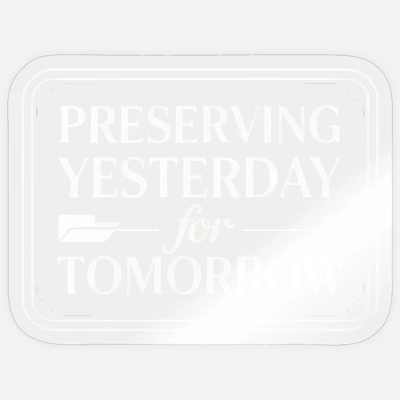 Préserver hier pour demain - Sticker taille S (10 x 10 cm) - brillant transparent