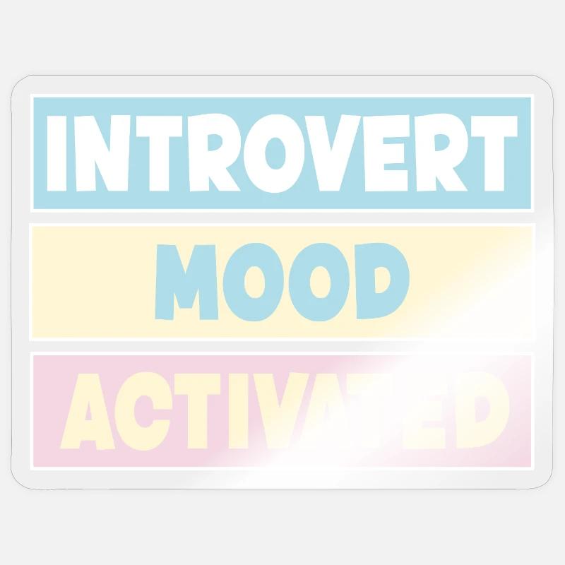 Introvert - Sticker size S (10 x 10 cm) - transparent glossy