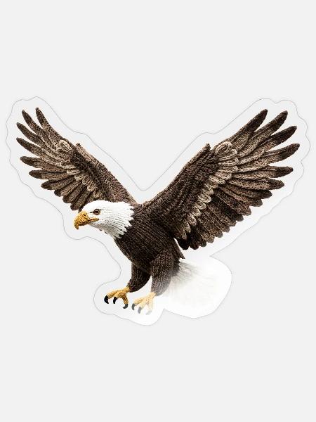 Kraftvoller Adler im Flug Vogel - Sticker Größe S (10 x 10 cm) - Transparent glänzend