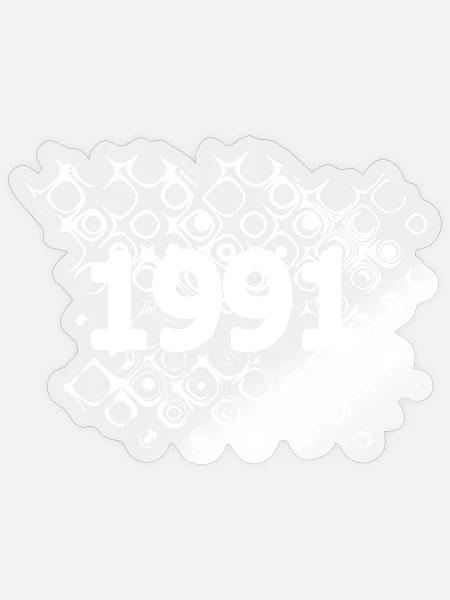 Bubbles 1991 - Sticker Größe S (10 x 10 cm) - Transparent glänzend