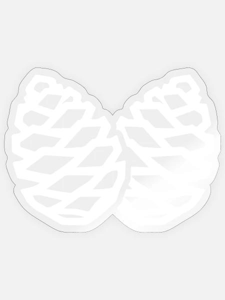 Tannenzapfen Symbol - Sticker Größe S (10 x 10 cm) - Transparent glänzend