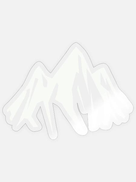 Spitzengipfel Silhouette - Sticker Größe S (10 x 10 cm) - Transparent glänzend