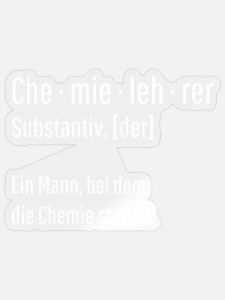 Chemielehrer Substantiv Definition Geschenk - Sticker Größe S (10 x 10 cm) - Transparent glänzend