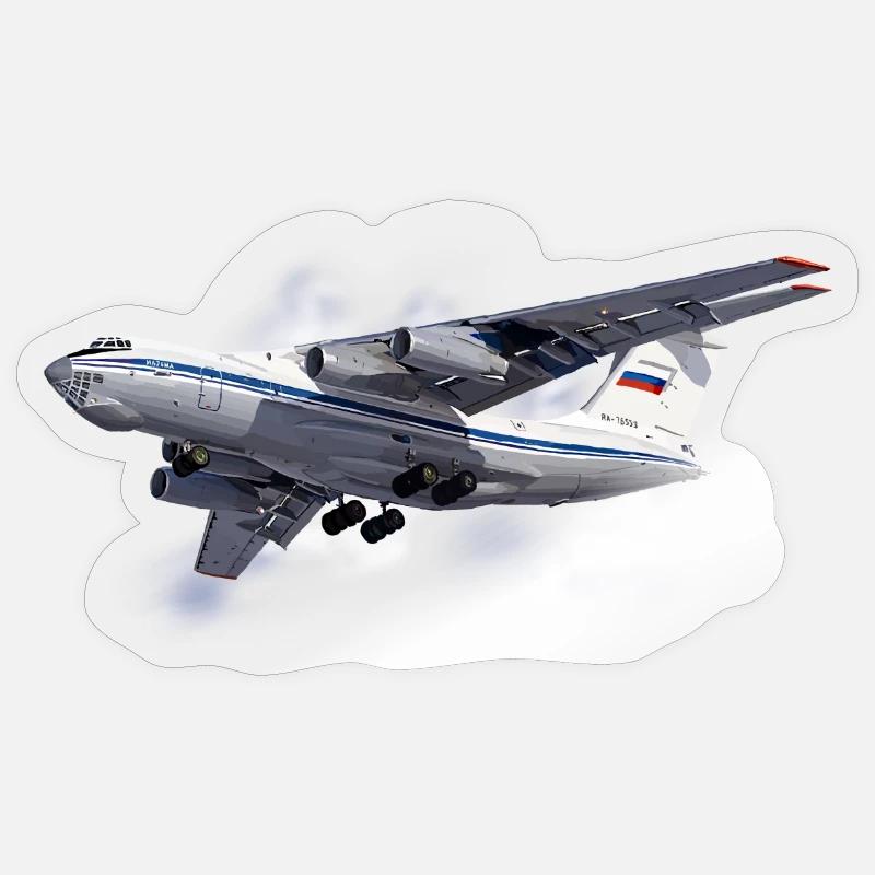 IL-76 - Sticker Größe S (10 x 10 cm) - Transparent glänzend