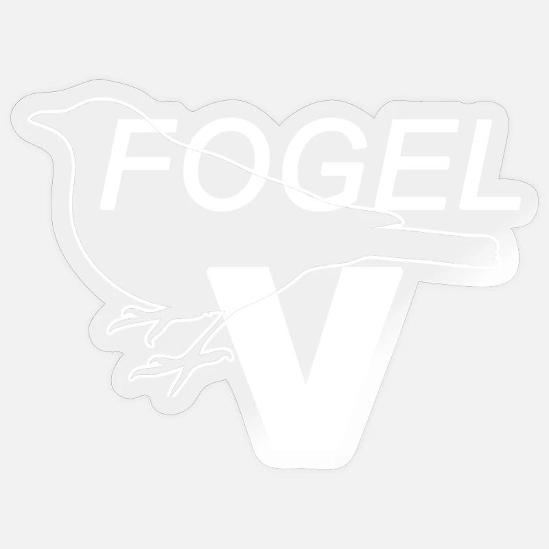 Fogel V - Sticker taille S (10 x 10 cm) - brillant transparent