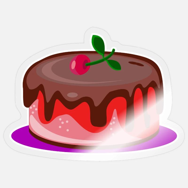 Cake Cake - Sticker size S (10 x 10 cm) - transparent glossy