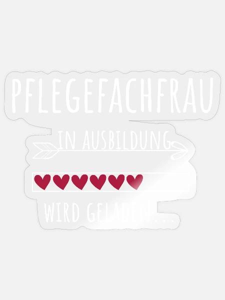 Pflegefachfrau in Ausbildung Geschenk - Sticker Größe S (10 x 10 cm) - Transparent glänzend