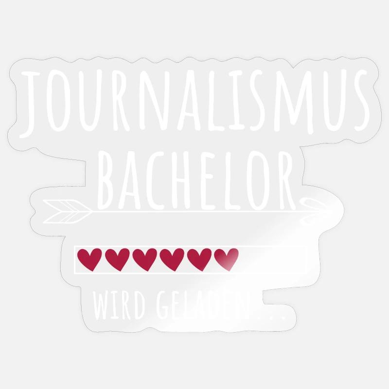 Journalismus Bachelor Studium Studentin Geschenk - Sticker Größe S (10 x 10 cm) - Transparent glänzend