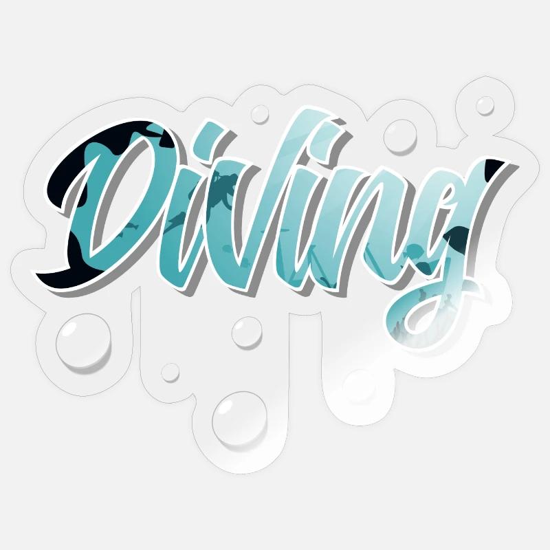 Diving Divers Sticker size S (10 x 10 cm)