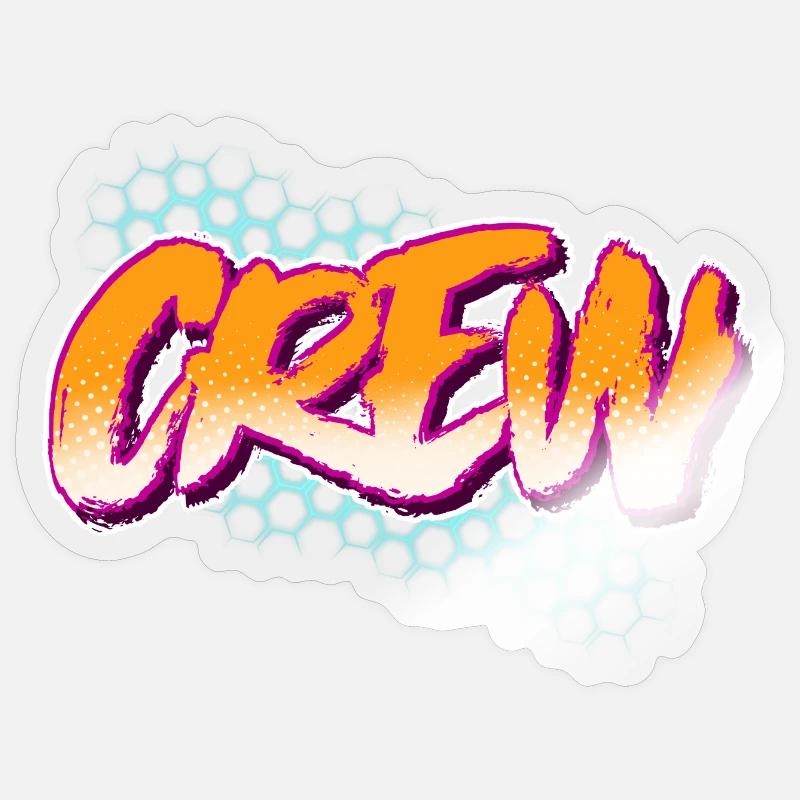 Crew - Sticker size S (10 x 10 cm) - transparent glossy