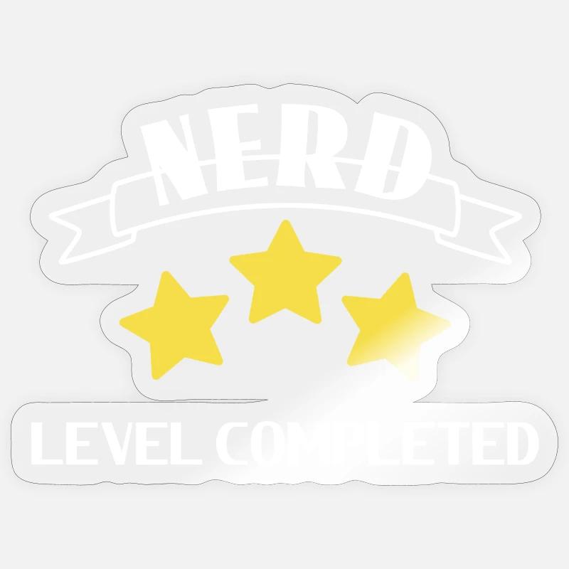 Nerd - Streber Sticker Größe S (10 x 10 cm)