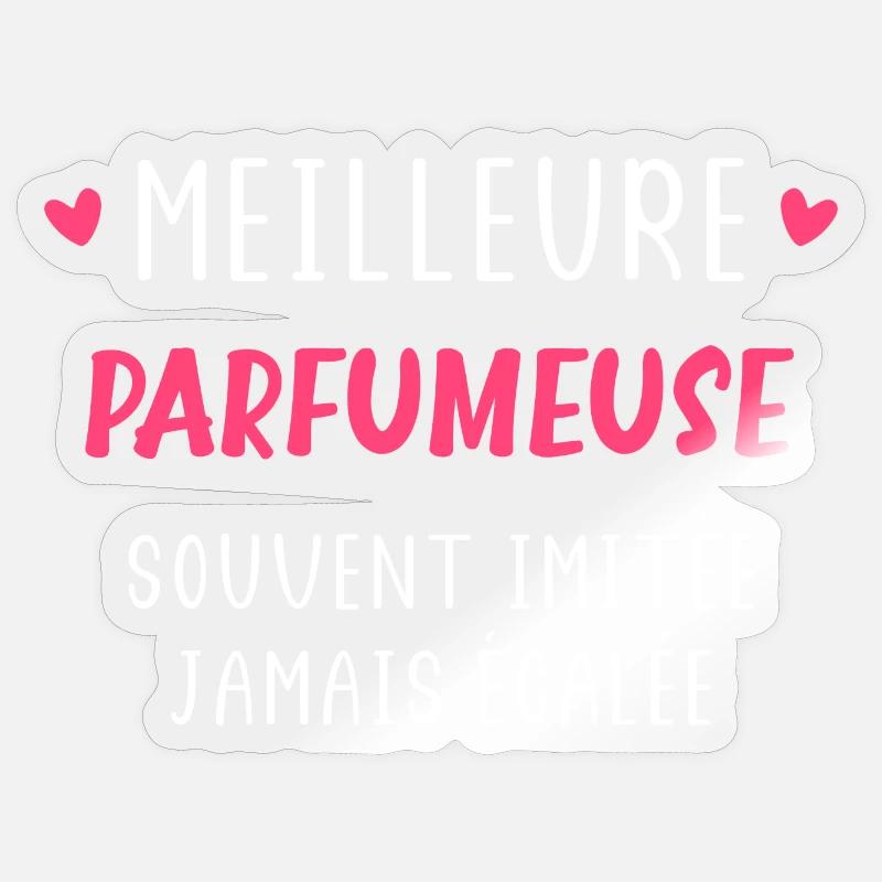 Meilleure Parfumeuse - Sticker taille S (10 x 10 cm) - brillant transparent
