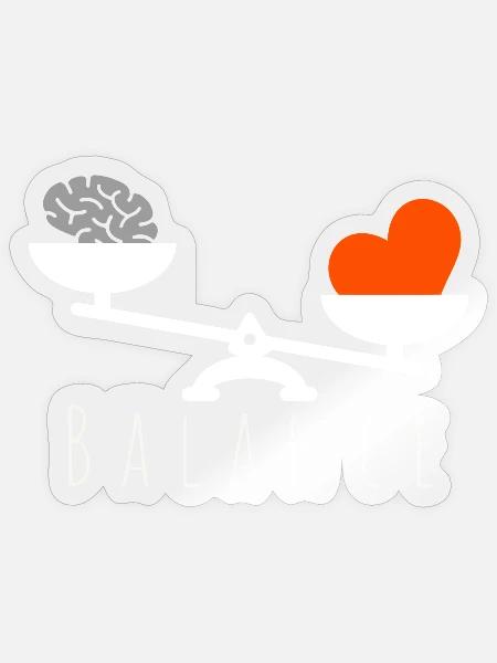 Life Balance - Sticker Größe S (10 x 10 cm) - Transparent glänzend