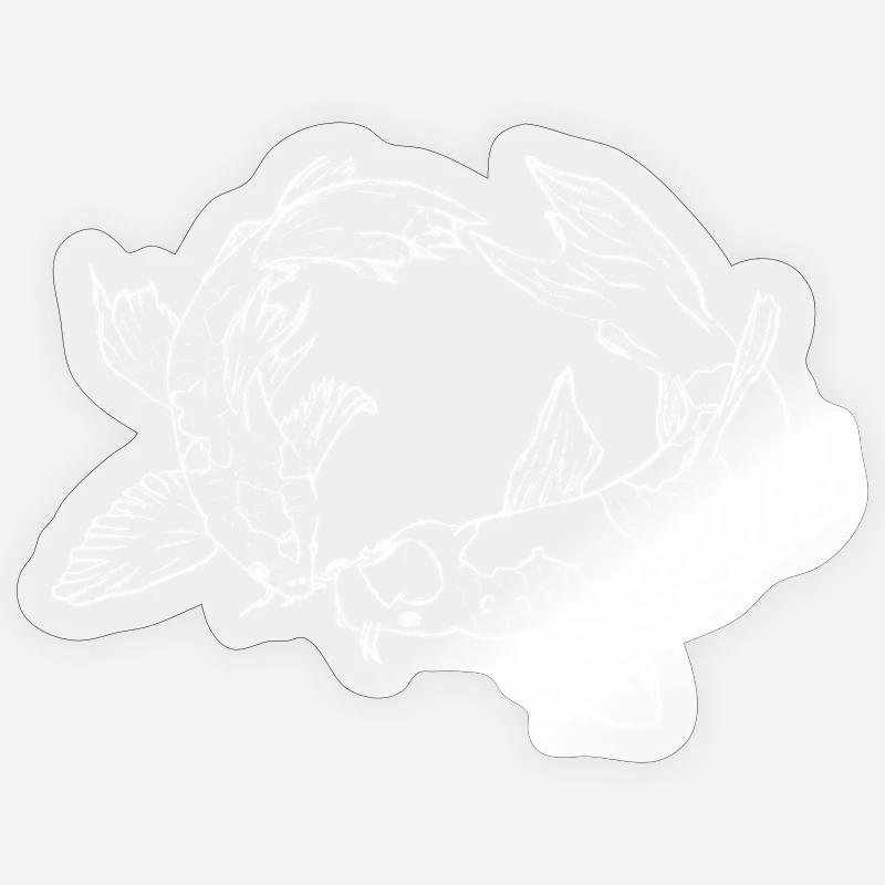 Koi - Sticker size S (10 x 10 cm) - transparent glossy