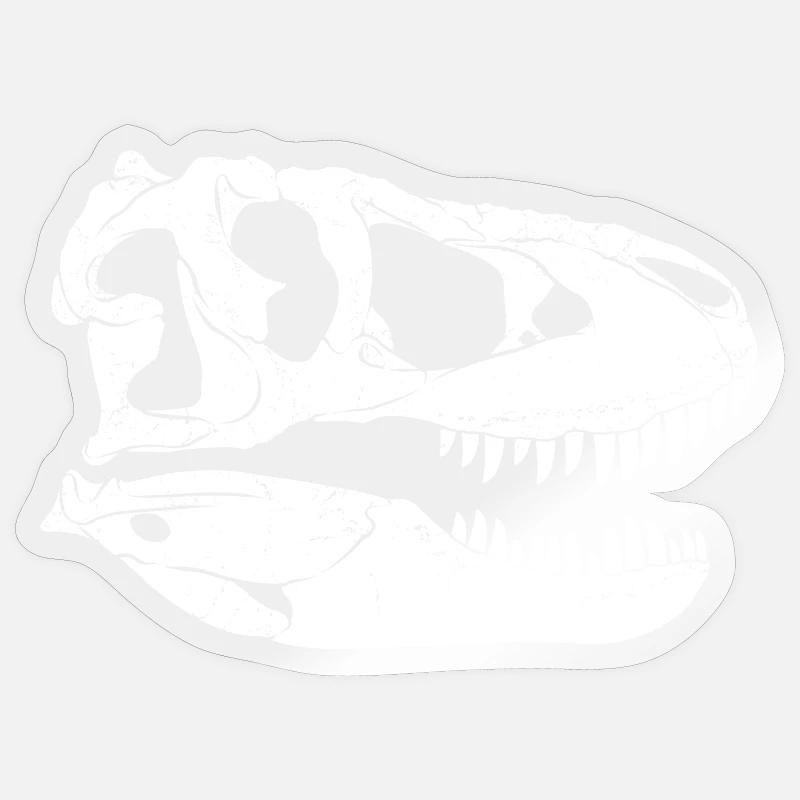 Fossile de Tarbosaurus - Sticker taille S (10 x 10 cm) - brillant transparent