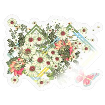 Blumen Blüten - Sticker Größe S (10 x 10 cm) - Transparent glänzend - Vorne
