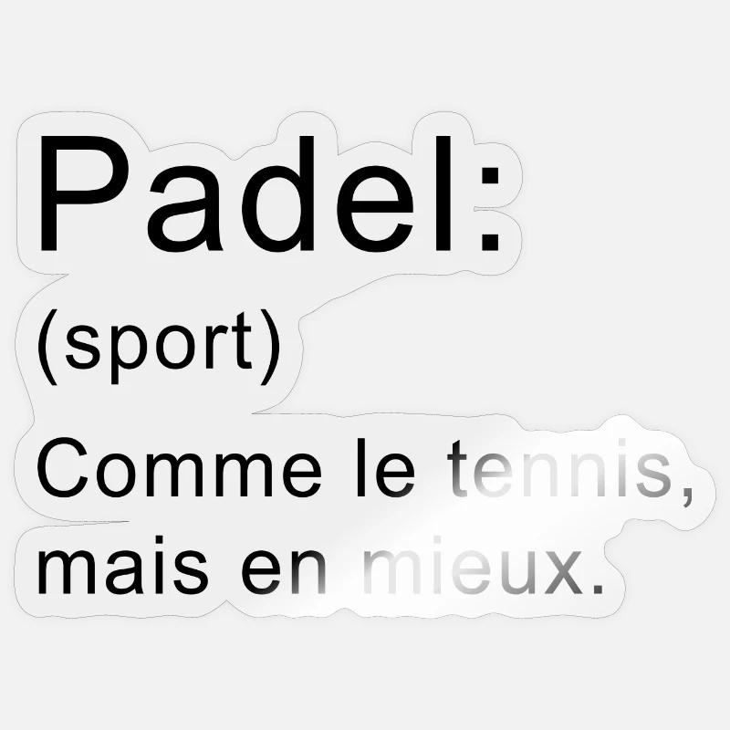 Padel définition - Sticker taille S (10 x 10 cm) - brillant transparent