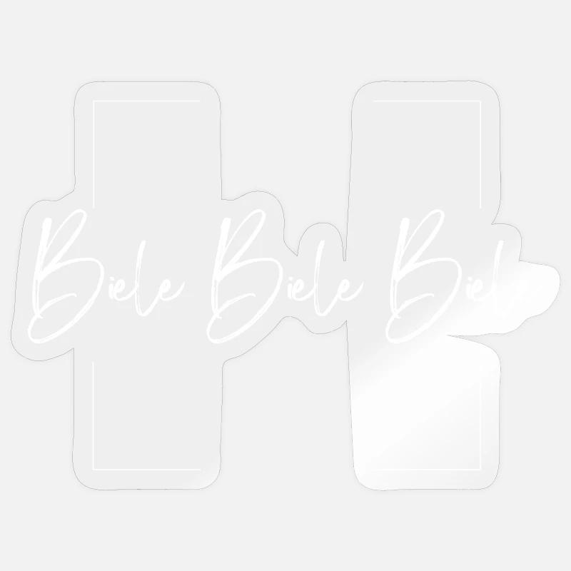 Biele Biele Biele - Sticker Größe S (10 x 10 cm) - Transparent glänzend