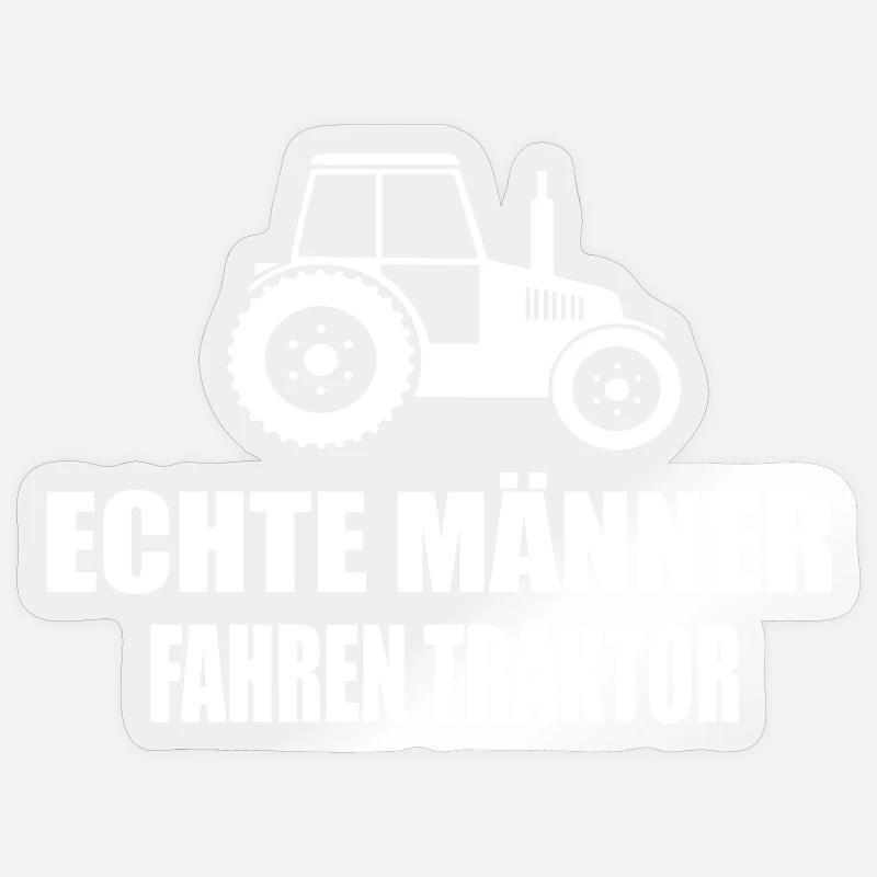 Traktor - Sticker Größe S (10 x 10 cm) - Transparent glänzend
