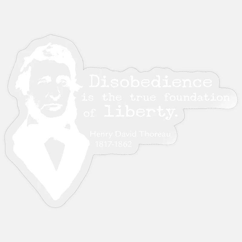 Désobéissance - Sticker taille S (10 x 10 cm) - brillant transparent