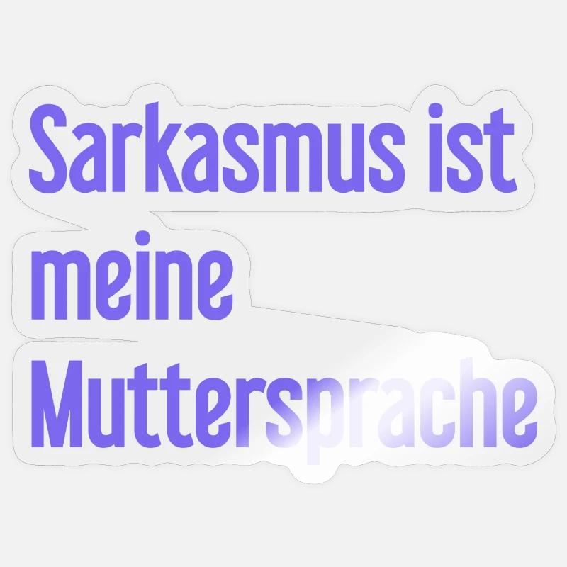 Sarkasmus-Profi - Sticker Größe S (10 x 10 cm) - Transparent glänzend