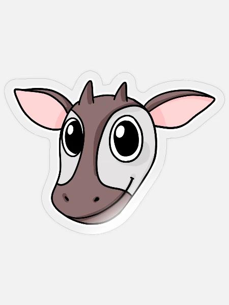 Okapi Waldgiraffe Kopf Motiv Tier - Sticker Größe S (10 x 10 cm) - Transparent glänzend