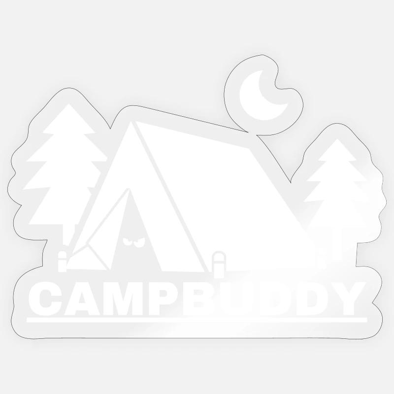 CampBuddy - Sticker size S (10 x 10 cm) - transparent glossy
