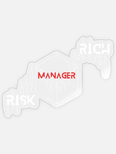 RISK RICH 1 - Sticker Größe S (10 x 10 cm) - Transparent glänzend