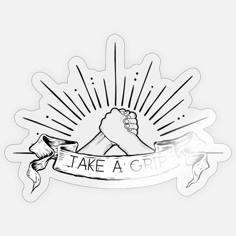Take Black & White - Sticker Größe S (10 x 10 cm) - Transparent glänzend
