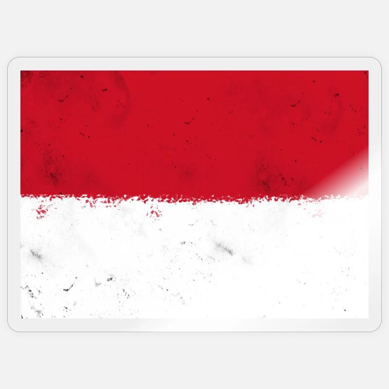 Drapeau de Monaco Sticker taille S (10 x 10 cm)