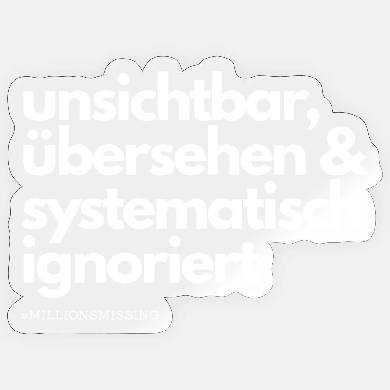 ME/CFS systematically ignored white Sticker size S (10 x 10 cm)