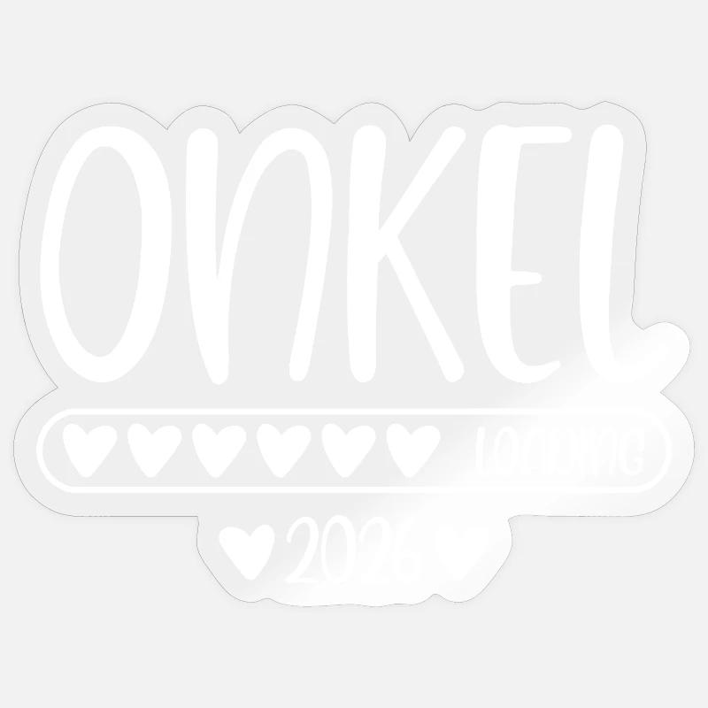 Onkel 2026 loading - Sticker Größe S (10 x 10 cm) - Transparent glänzend
