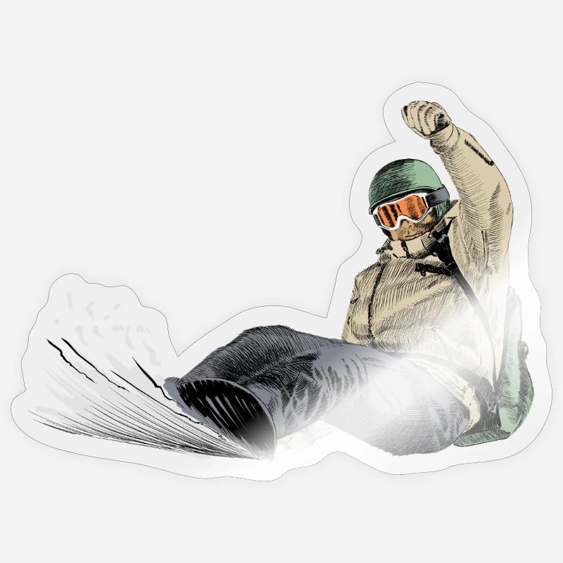 Freeriders - Sticker size S (10 x 10 cm) - transparent glossy