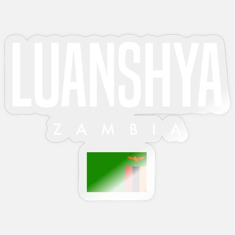 Luanshya, Zambie - Sticker taille S (10 x 10 cm) - brillant transparent