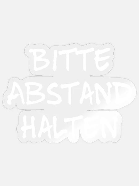 Bitte Abstand halten Morgenmuffel Langschläfer - Sticker Größe S (10 x 10 cm) - Transparent glänzend