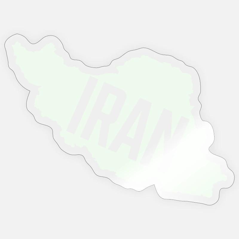 Iran Map Bold Typography Sticker size S (10 x 10 cm)