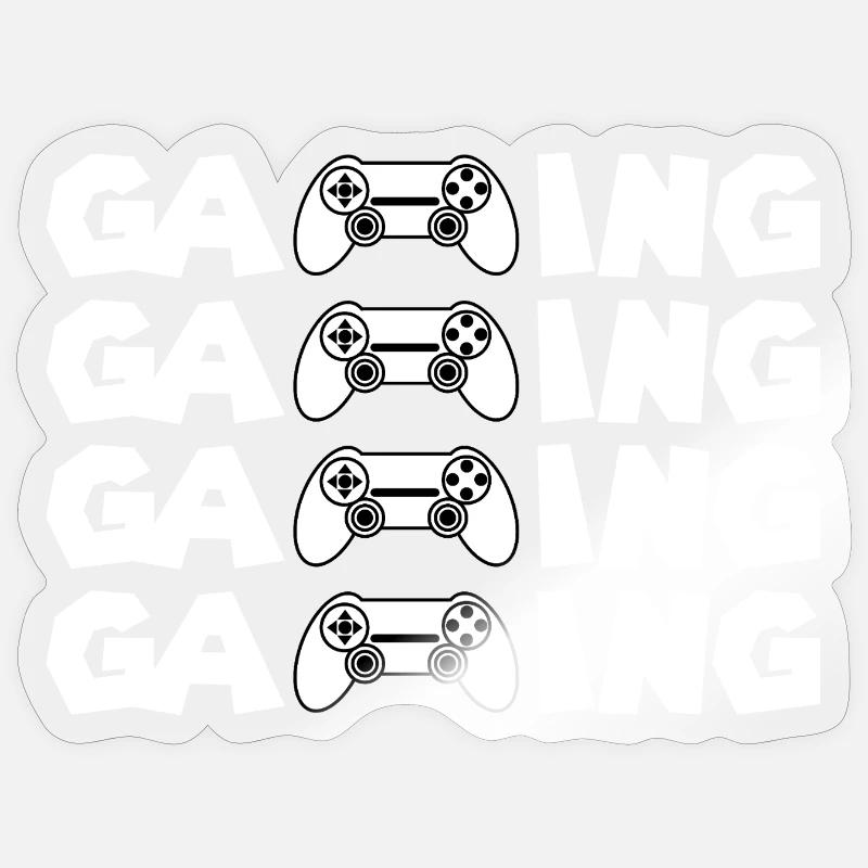 Gaming Glyphs Controller Muster Sticker Größe S (10 x 10 cm)