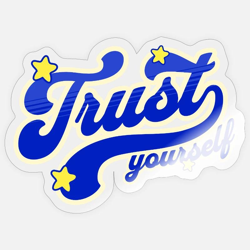 Self-Confidence Starry Script Sticker size S (10 x 10 cm)