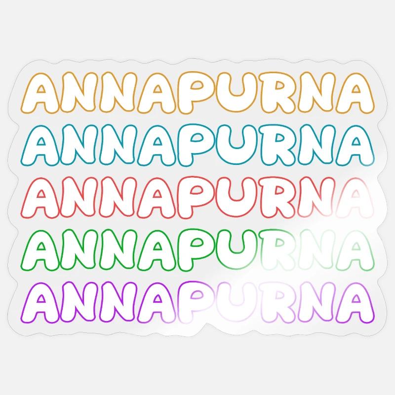 Escalade de l’Annapurna - Sticker taille S (10 x 10 cm) - brillant transparent