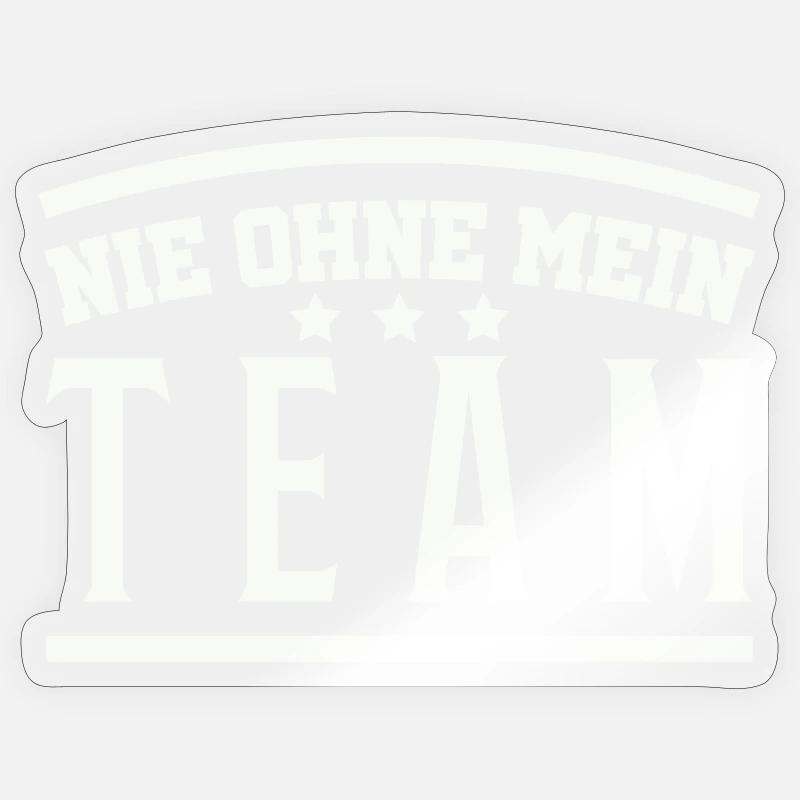 Mon équipe - Sticker taille S (10 x 10 cm) - brillant transparent