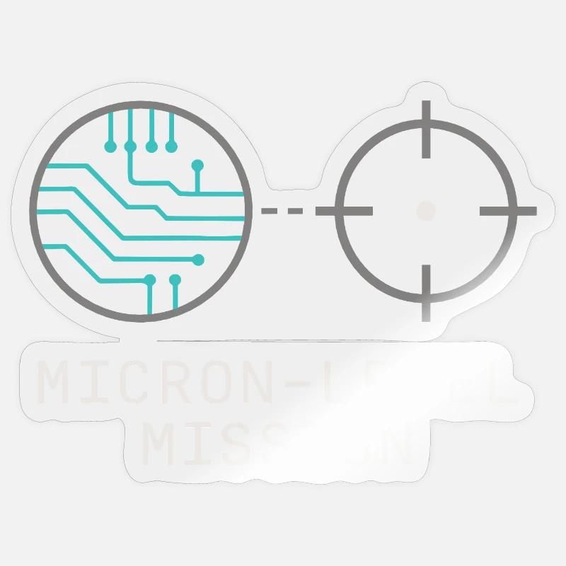 Cleanroom Technician Controlled Environment - Sticker size S (10 x 10 cm) - transparent glossy